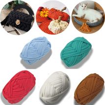 100 g T-Shirt-Garn, elastischer Stoff, Häkeltuch-Garn, DIY-Stricken, dickes Strickgarn für Hand, DIY-Tasche, Decke, Kissen, Heimdekoration
