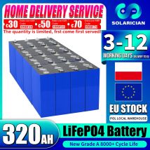 8000 Cicli Grado A 320Ah LiFePO4 Batteria 3.2V Litio Ferro Fosfato Cella Ricaricabile FAI DA TE 12V 24V 48V RV EV Golf Cart Solare