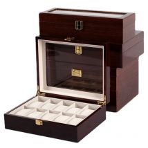Luxury Handmade Wood 6/10/12Grids  Watch Clock Box for Men's and Women's Jewelry Storage Packaging Box Watch Organizer Display