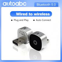 AUTOABC 2025 Neuer 2-in-1-Wireless-CarPlay-Adapter, Stecker und Stecker, automatische Verbindung, keine Verzögerung, wandelt kabelgebunden in kabellos um