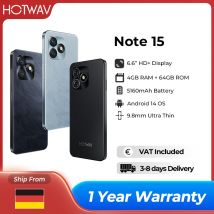 Smartfon HOTWAV Note 15 6,6'' Wyświetlacz HD+ Android 14 5160mAh Telefon komórkowy 8(4+4)GB+64GB Octa-Core 13MP Ultracienki telefon komórkowy