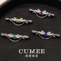 Cumee Universelle Brosche für Damen, Knopfleiste, multifunktional, Party, Jahrestag, Geschenk, 925er Silber, Vergoldung