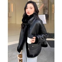 Hochwertige Luxus-Winterjacken aus Merino-Schaffell für Damen, 2025, neuer einfacher kurzer schwarzer echter Lammwoll-Pelzmantel aus echtem Leder