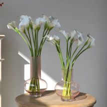 5 Stück große Calla-Lilien, künstliche Blumen, Hochzeitsdekoration, Brautstrauß, künstliche Blumen, realistische Callas, Heimdekoration, Zubehör