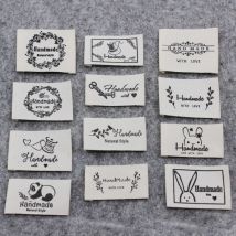 100 Stück handgefertigte Kleidungsstück-Stoffetiketten zum Selbermachen, handgefertigt, Nähen, Kleidungsetikett, Kleidungszubehör für Jeans, Taschen, Schuhe, Etiketten