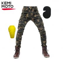 KEMIMOTO Herren Motorrad Jeans Camouflage Hose Moto Hose Abenteuer Aramid Schutz Reiten Touring