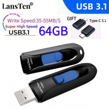 Lansten USB-Flash-Laufwerk USB 3,1 Pen drive 8GB 16GB 32GB 64GB 128GB Flash-Speichers tick mit USB 3,1 Typ-C-Adapter