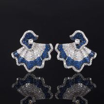 Elegante ausgestellte Rock Design Kristall Ohrring funkelnden Modeschmuck für Frauen Party und Abend tragen einzigartige baumeln Accessoires