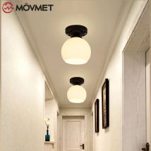 Lampada da soffitto semplice a testa singola a LED in vetro metallo rustico foyer guardaroba cucina balcone bagno corridoio camera da letto lustro scala