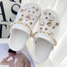 2/20 Stück abnehmbare Strass-Perlenkette, glitzernde Schmuckdekoration, Schnalle, geeignet für Crocs Bogg Bag, Geschenk für Mädchen, Party