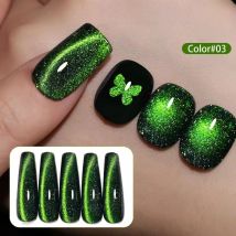 XEIJAYI 10Ml Reflective Glass Cat Magnetic Gel Nail Polish Holographic Glitter Cat Eye Gel Polish Uv Permanent Seedling Varnish