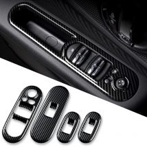 Interior Car Door Window Lifter Control Panel Stainless Steel Decoration Stickers 3D Chrome Trim For Mini Cooper F54 F55 F56 F60