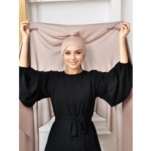 Hot Instant Chiffon Hijab With Magnetic Buckle Solid Color Woman Muslim Hijab Scarf Soft Islamic Turban Fashion Headband Shawl
