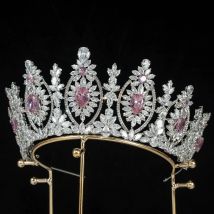 Luxus Royal Queen Kronen für Hochzeit Kopfschmuck Barock 5A Zirkonia Kronen für Festzug Frauen Diadem Haarschmuck Kopfschmuck