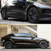 Schneller Aero-Seitensplitter für Tesla New Model Y Juniper 2017–2025, Bodykits, Modell 3, Highland-Seitenschweller, glänzendes Autozubehör