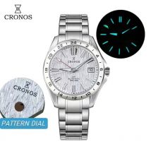 2025 Neue Cronos GS 39 mm Gradient Desert Texture Herrenuhr NH34 Automatische mechanische Blase Saphirglasgehäuse 10ATM L6029 V2