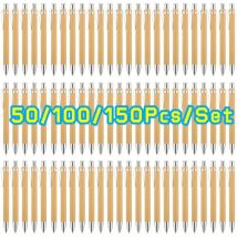 50/100/150Pcs Bamboo Ballpoint Pen Stylus Contact Pen Office & School Supplies Pens & Writing Supplies Gifts