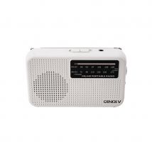 mini FM/AM two-band radio, 3.5 headphone jack, 1W speaker loud sound, 180-degreehigh-performance antenna, a good friend for home