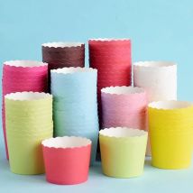 50 Stück einfarbige Backförmchen Cupcake-Förmchen Kuchenförmchen Süßigkeitenförmchen Papier Dessertförmchen Regenbogen Party, Geburtstagsgeschenk DIY Topper
