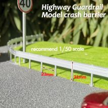 17/21/25 cm Miniatur-Leitplankenmodell, Maßstab 1:50, Autobahn-Crash-Barriere, Maßstab, Zug, Eisenbahn-Layout, Landschaftsdekorationsmaterial
