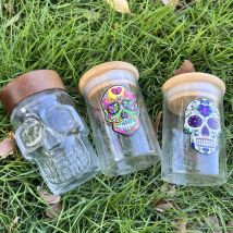 1pc Lupe Glas wasserdichte Aufbewahrung flasche Vergrößerung Anzeige Mehrzweck-Rauch behälter