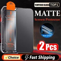 Matowa, oleofobowa powłoka, bezpyłowa instalacja, ochraniacz ekranu do iPhone 13 11 12 14 17 Pro Max 15 16 Plus XR X, szkło matowe.