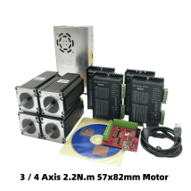 Kit Router CNC a 3 4 assi 2.2N.m motore passo-passo Nema 23 + Driver passo-passo DM556 DM542 + alimentatore 350W + scheda Controller Mach3
