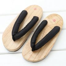 Samurai Männer Frauen Geta Clogs Traditionelle Yukata Naturholz Flip Flops Zehenschuhe Sandalen Hausschuhe