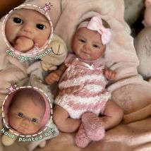 Muñeca Reborn De silicona Coco Bebe De 16 pulgadas, pelo pintado, muñeca Reborn para niña recién nacida, regalo familiar, Corpo De silicona Inteiro
