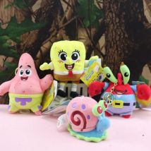 Anime Spongebob Schwammkopf Patrick Star Thaddäus Eugene H. Krabs Gary Gefüllte Plüsch Spielzeug Anhänger Schlüsselbund Geburtstag Geschenk Für Kind