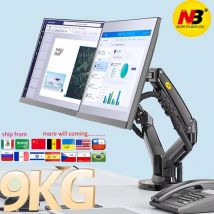 nb NEW A5C F160 gas spring 10"-27" double monitor desktop stand Holder 2-9kg dual arms 360 rotate Computer screen