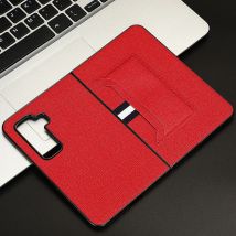 Funda de teléfono para Microsoft Surface Duo 2, con ranura para tarjeta, cuero PU estampado Litchi, a prueba de golpes, protección de PC