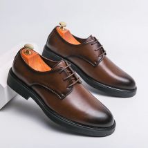 Trend Schnürschuhe Hochzeitskleid Schuhe Freizeitspaziergang Büro Wohnungen Neue Business Formale Herren Oxford Schuhe Leder Freizeitschuhe