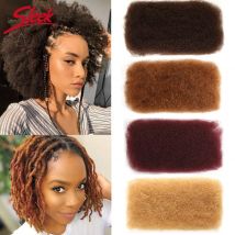 Schlankes brasilianisches Remy-Haar, Afro-verworrenes lockiges Echthaar zum Flechten, QVR, 1 Bündel, 50 g/Stück, natürliche Farbe, Zöpfe, kein Schuss
