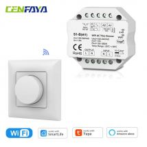 Tuya Smart Leben WiFi AC Triac Dimmer Controller Push-Schalter 2,4G Drahtlose Drehknopf Dimmen Fernbedienung für Alexa google Assistent
