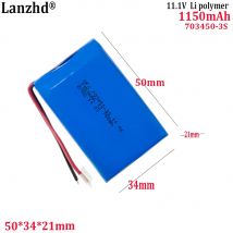 Batteria al litio polimerica 703450-3S 11,1 V li 1150 mAh Per batteria scaldamani scanner