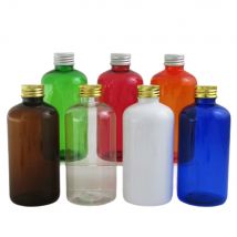 24 x 220ml Amber White Blue Green Red Orange Clear Large Lotions Cream Plastic Cosmetic Bottle with Aluminum lid Hole Seal