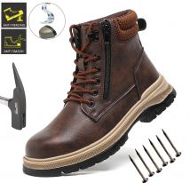 Braune Outdoor-Wanderstiefel für Herren aus Leder, taktische Desert-Top-Stiefel, Militärstiefel, Forces-Wanderstiefel, rutschfester Arbeitsstiefel