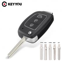 KEYYOU 1PCS Per Hyundai Solaris Verna ELANTRA Santa Fe i10 i20 i30 i35 i40 IX35 IX45 3 Bottoni Flip Chiave Dell'automobile caso