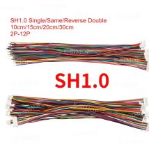 10 sztuk SH 1.0mm JST SH1.0 pojedyncze/podwójne złącze 2/3/4/6/7/8/9/10Pin 10cm/15cm/20cm 28AWG ten sam/wsteczny kabel elektroniczny