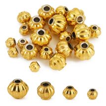 30 teile/los 3/4/5/6mm Edelstahl Spacer Perlen Charme Laterne Lose Perlen für DIY Armbänder Halskette schmuck Machen Zubehör
