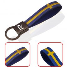 Brelok do kluczy w stylu flagi szwedzkiej do Volvo R DESIGN XC90 XC60 XC70 C60 XC40 V40 S90 S80 S60