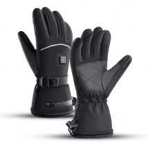 Motorcycle Heating Gloves With Battery Case Winter Waterproof Moto Riding Gloves Outdoor Keep Warm Electric Heated Ski Gloves