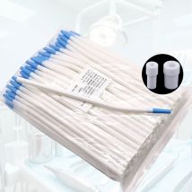 100 pz Clinica Dentale Punte di Aspirazione Chirurgica Usa E Getta Saliva Ejector Laboratorio Clinica Tubo di Aspirazione Lungo Tipo Sottile