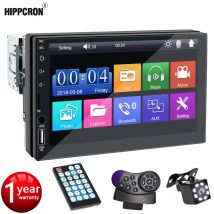 Radio samochodowe 7 cali 1 Din MP5 Odtwarzacz multimedialny Ekran dotykowy FM ISO Zasilanie Wejście Aux Bluetooth USB Mirror Link Uniwersalne radio samochodowe