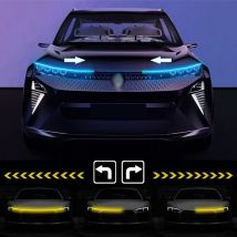 Neueste LED Auto Motorhaube Licht Mit Blinker Scan Start DRL Dynamische Tagfahrlicht Auto Dekorative Ambinet Lampe 12V