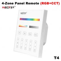 Miboxer t4 AC100-240V 4-zone 2,4 ghz 86touch rgb cct panel fernsc halter helligkeit einstellbarer controller für led lampe/streifen/fcob