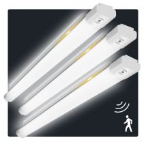 Confezione da 3 tubi LED Oeegoo con sensore di movimento, luce 60CM/90CM/120CM/150CM 4000K, 110LM/W ideale per uffici, garage