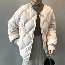 Frauen Baumwolle gefütterte Jacke Warme Lammwolle Neue Verdicken Langarm Büro Jacke Feste Taste Herbst Winter Casual Parkas Oberbekleidung