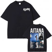Camisetas gráficas de Singer Aitana Cuarto Azul Tour para hombre y mujer, camiseta de manga corta estética a la moda, camiseta informal de algodón de gran tamaño
